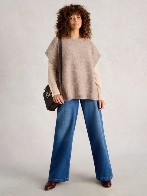 Poncho À Mailles Losanges - Lgt Nat - XL Image 2