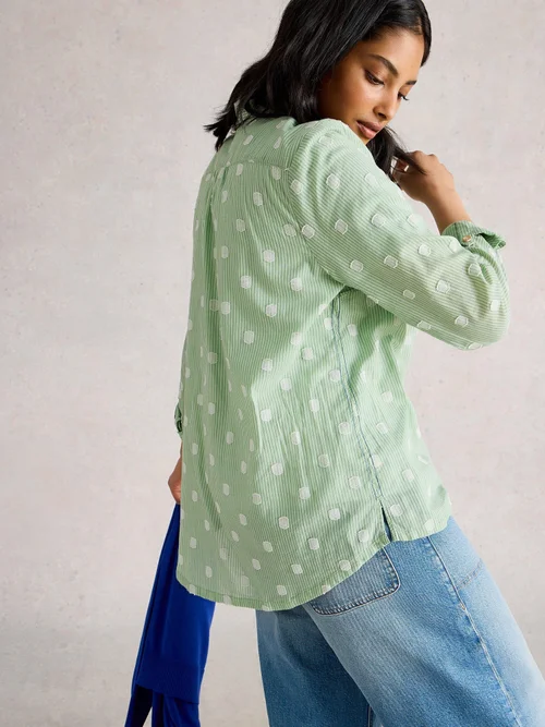 Chemise Sophie En Coton Biologique - Green Mlt - 52 Image 4