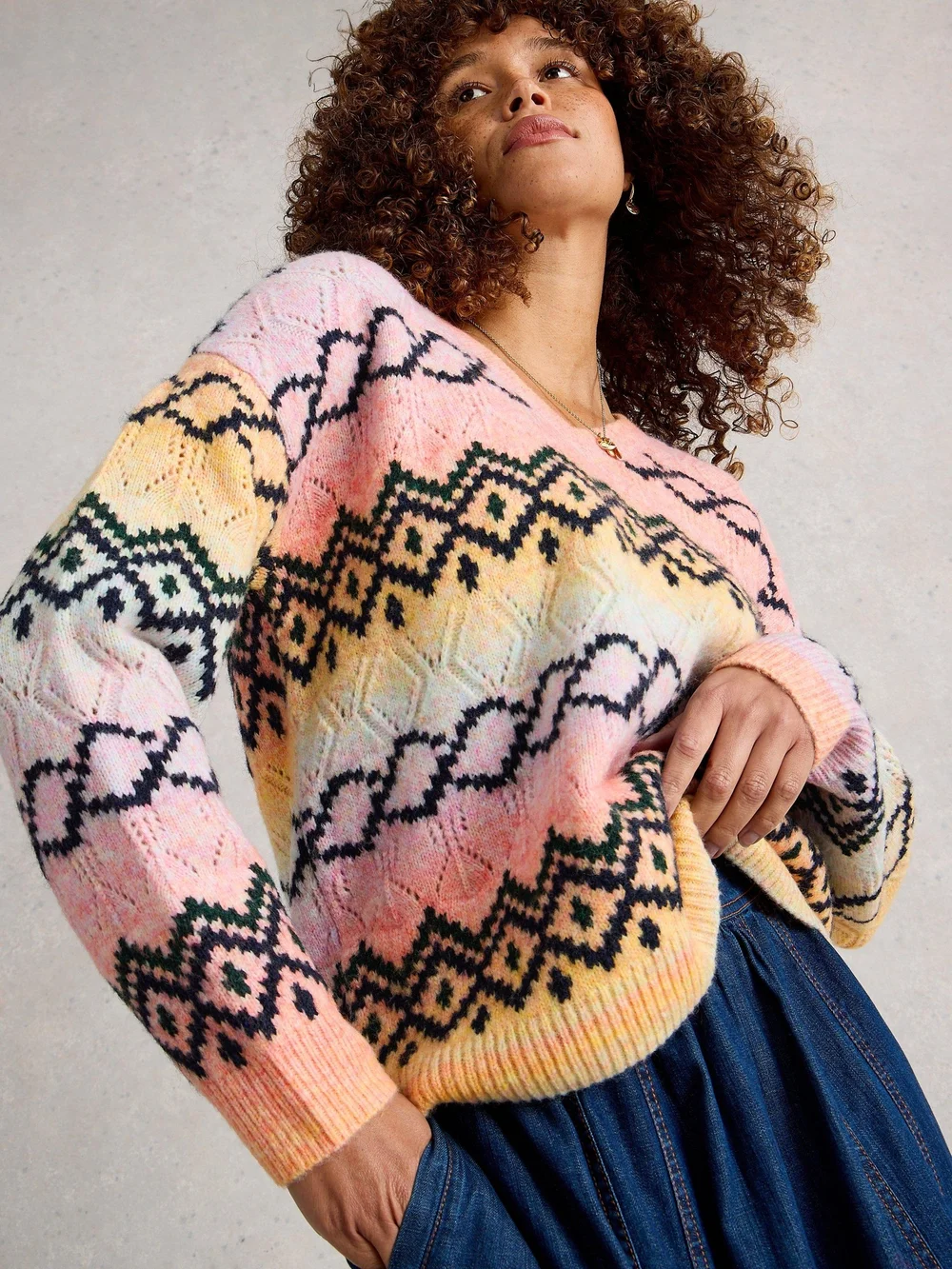 Pull Pointelle Spacedye - Pink Mlt - 50 Image 1