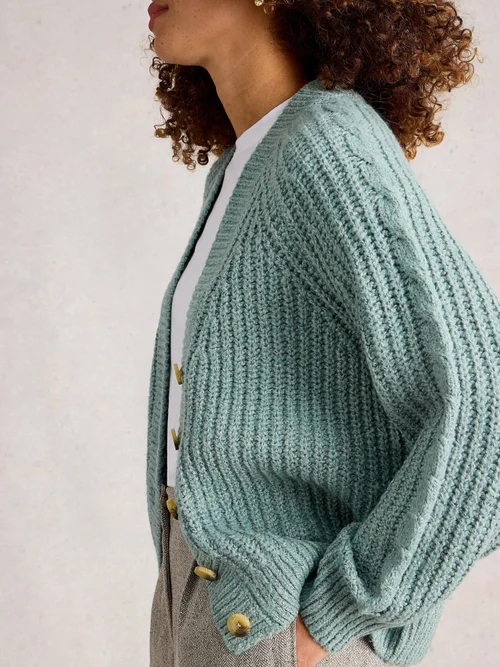 Cardigan Sally Slub - Dus Green - 52 Image 3