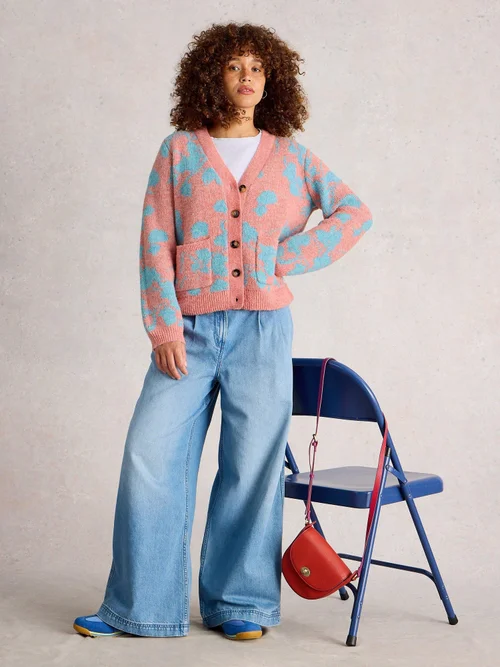 Jenny Floral Cardi - Coral Mlt - 52 Image 2