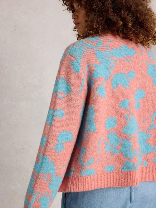 Jenny Floral Cardi - Coral Mlt - 52 Image 4