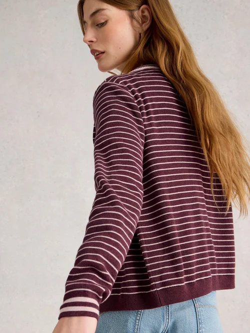 Cardigan Charlotte À Rayures - Plum Mlt - 52 Image 4