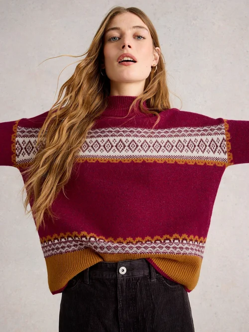 Pull Millie Fairisle - Pink Mlt - 52 Image 1
