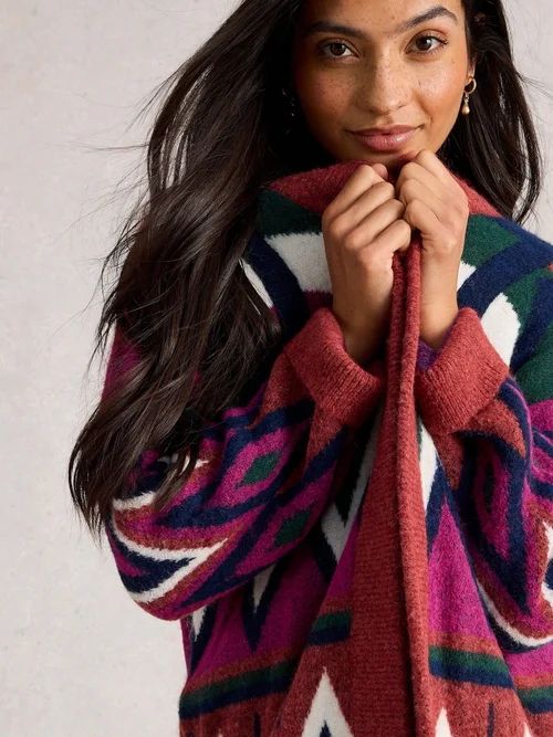 Cardigan Abstract Alice - Plum Mlt - XL Image 1