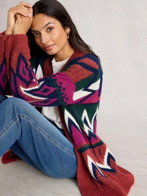Cardigan Abstract Alice - Plum Mlt - XL Image 3