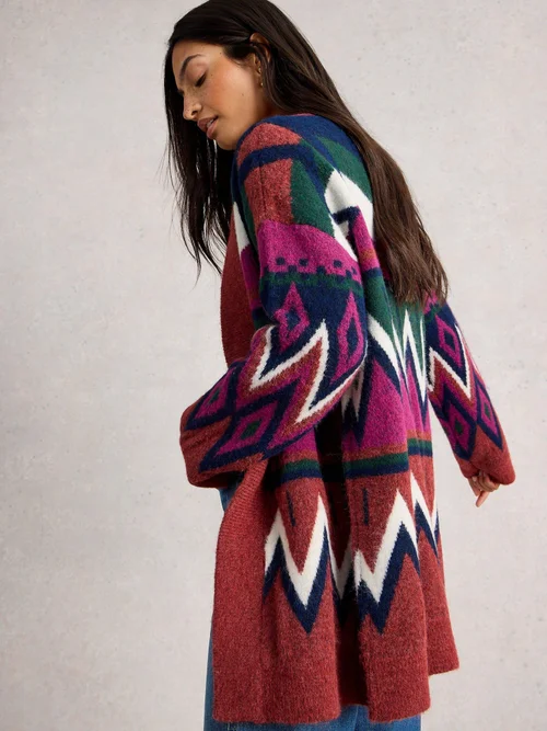 Cardigan Abstract Alice - Plum Mlt - XL Image 4