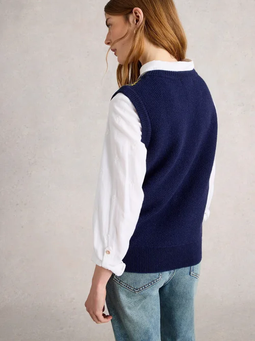 Lottie Fairisle Tank - Navy Multi - XL Image 4