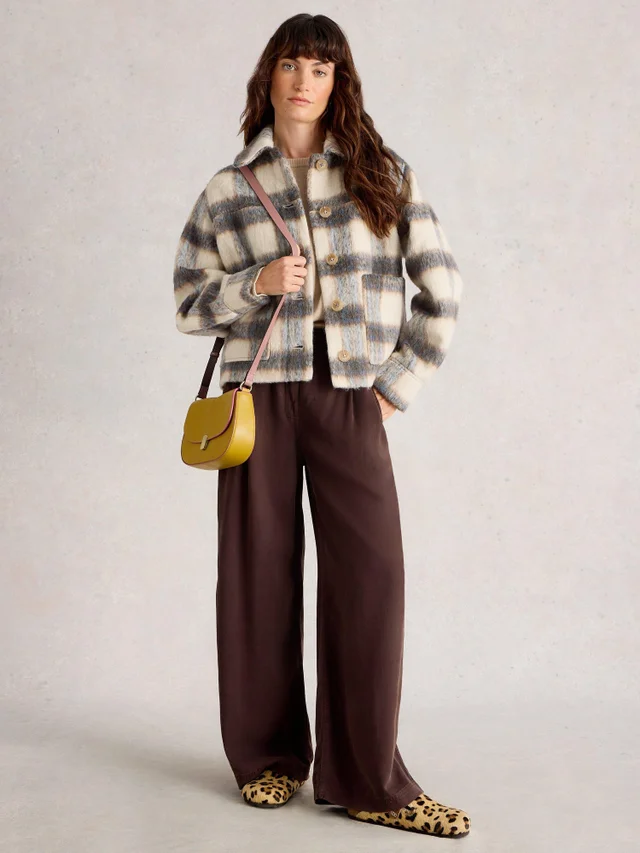 Veste Alexa En Laine Mélangée À Carreaux