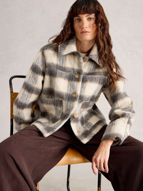 Veste Alexa En Laine Mélangée À Carreaux - Blue Mlt - 52 Image 3