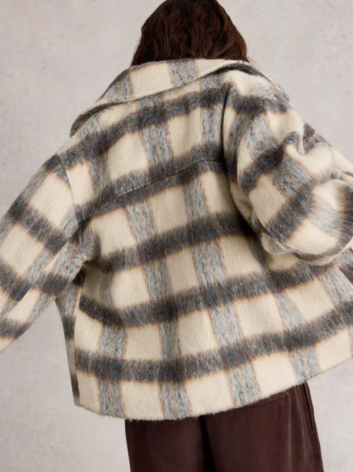 Veste Alexa En Laine Mélangée À Carreaux - Blue Mlt - 52 Image 4
