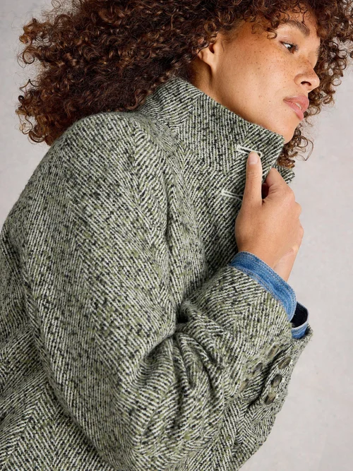 Manteau Karla En Laine Mélangée Tweed - Grey Mlt - 52/R Image 3