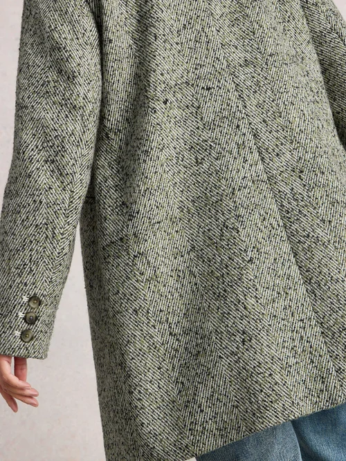 Manteau Karla En Laine Mélangée Tweed - Grey Mlt - 52/R Image 4