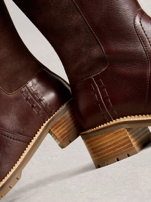 Bottes En Cuir Serena Montant Jusqu'Aux Genoux - Dk Brown - 41 Image 3