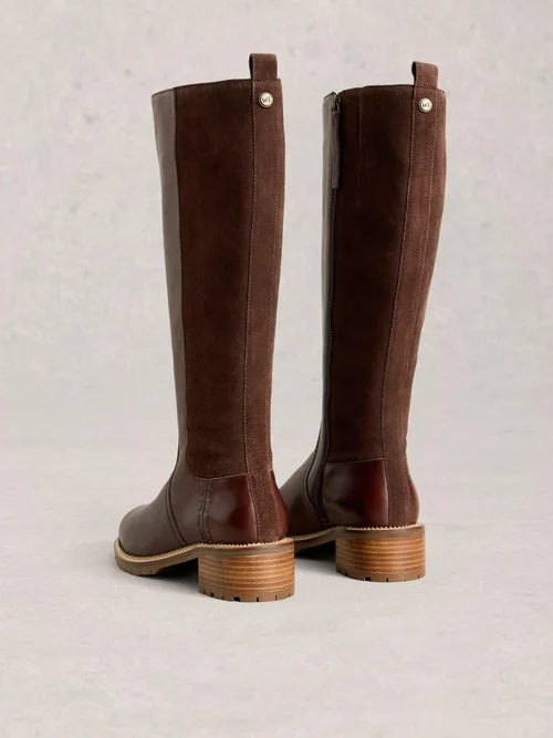 Bottes En Cuir Serena Montant Jusqu'Aux Genoux - Dk Brown - 41 Image 4