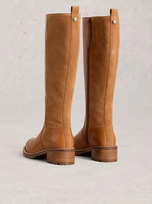 Bottes En Cuir Serena Montant Jusqu'Aux Genoux - Mid Tan - 41 Image 4