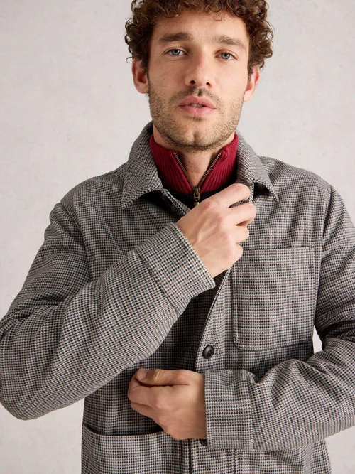 Veste De Travail À Motif Pied-De-Poule - Grey Mlt - XL Image 3