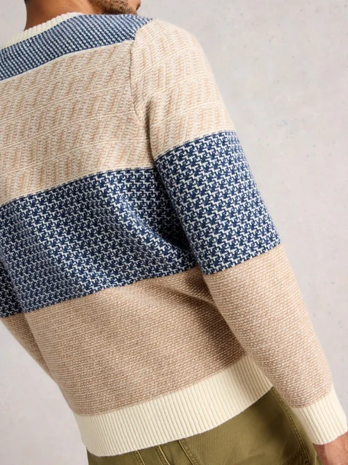 Pull À Col Rond Multicolore Fairisle - Navy Multi - XXL Image 4