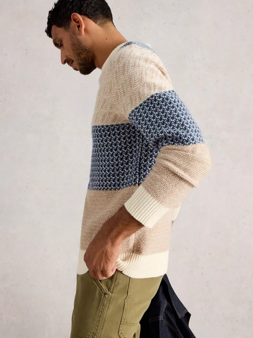 Pull À Col Rond Multicolore Fairisle - Navy Multi - XXL Image 3