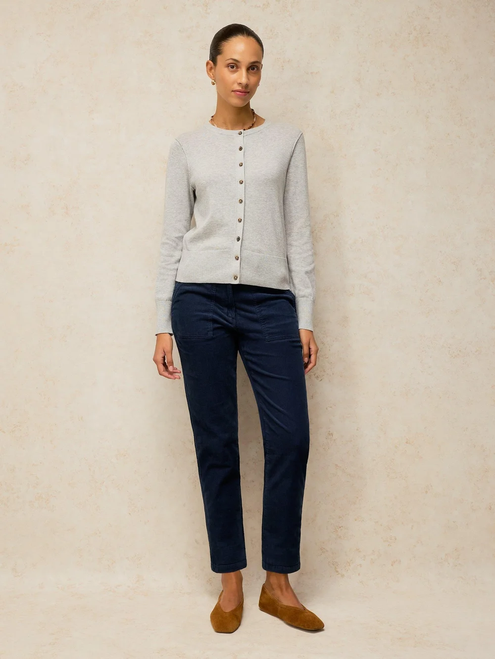 Pantalon Twister En Velours Côtelé - Dark Navy - 52/R Image 1