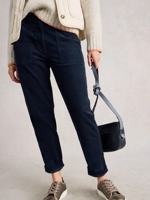 Pantalon Twister En Velours Côtelé - Dark Navy - 52/R Image 1