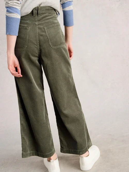 7/8-Kordhose Tia mit weitem Bein - Mid Green - 52/S Image 4