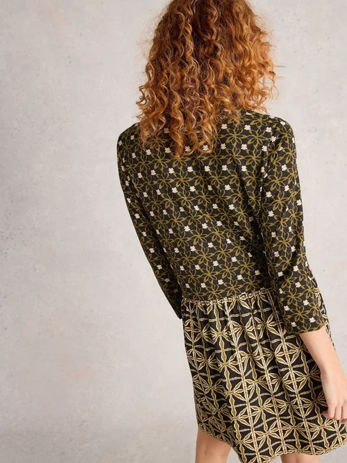Robe En Jersey Everly - Blk Mlt - 52/R Image 4
