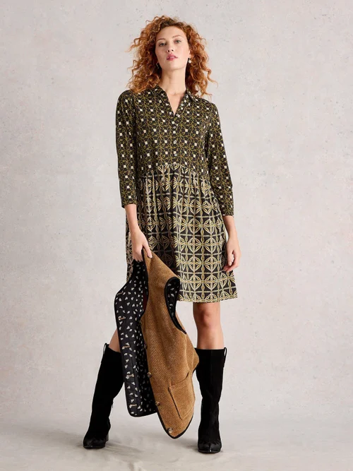 Robe En Jersey Everly - Blk Mlt - 52/R Image 2
