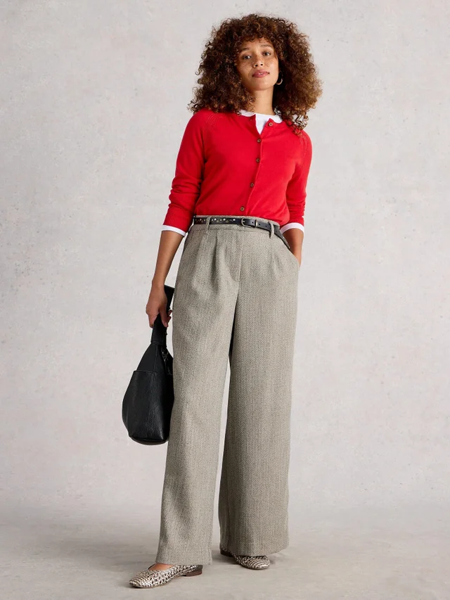 Pantalon Large En Tweed Sasha