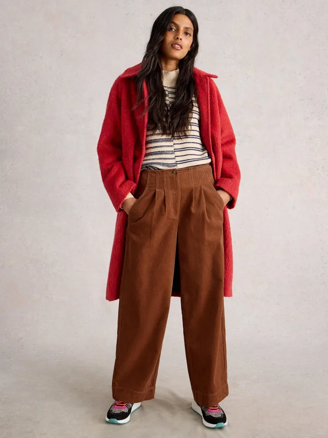 Pantalon Large En Velours Côtelé Clara