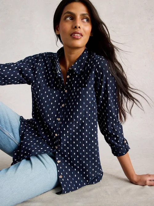 Chemise Longue Sophie - Navy Multi - 40/R Image 1