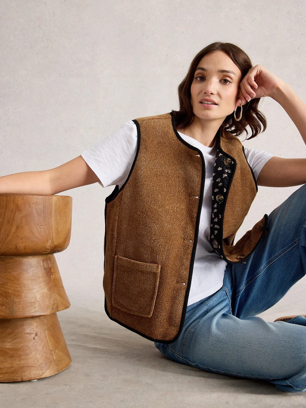 Gilet Réversible Emma - Blk Mlt - 52 Image 1