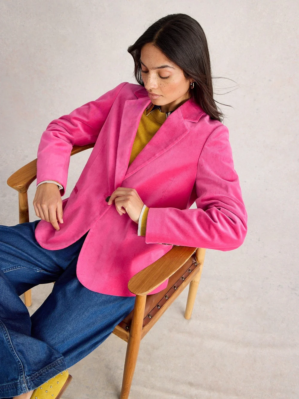 Blazer en velours Evelyn - Brt Pink - 52 Image 1