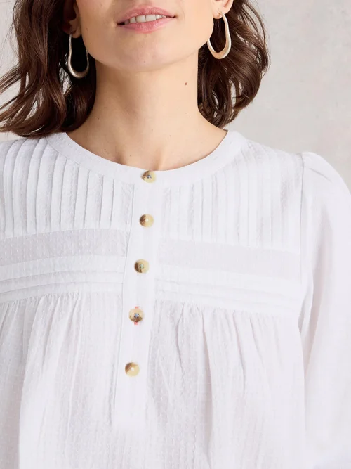 Bluse Isla mit 3/4-Ärmeln - Bril White - 52 Image 3