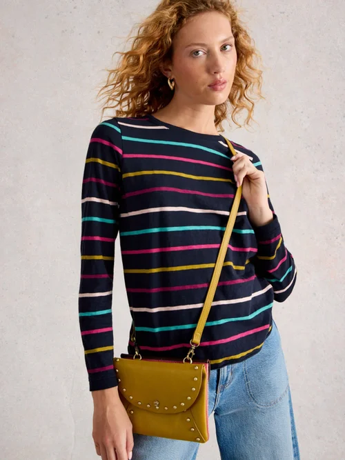 T-Shirt À Manches Longues À Rayures Clara - Navy Multi - 46 Image 3