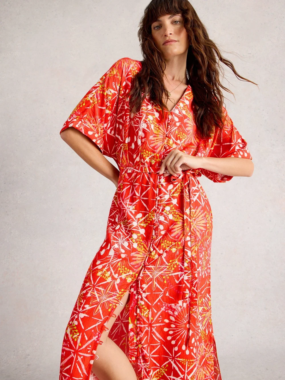 Robe Kiki Kimono - Red Mlt - 52/R Image 1