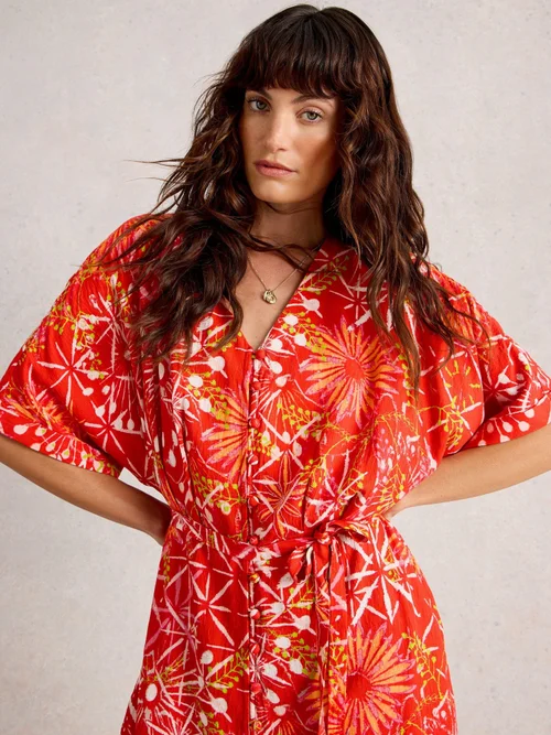 Robe Kiki Kimono - Red Mlt - 44/R Image 3