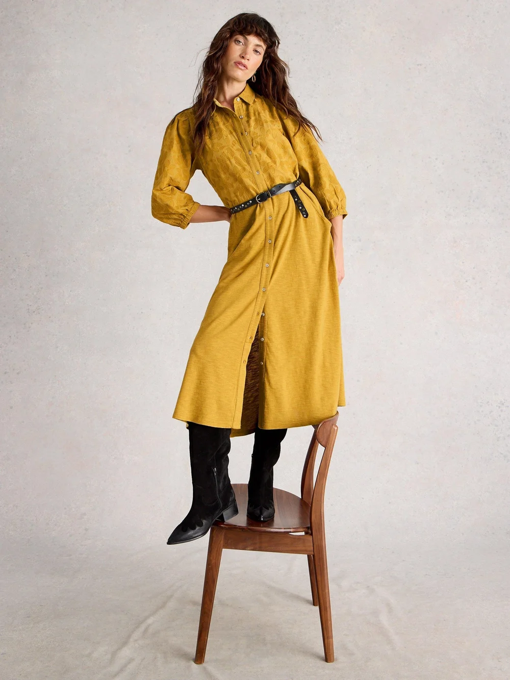 Robe En Jersey Brodée Rua - Mid Chart - 52/R Image 1