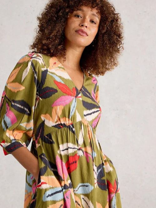 Robe Midi Lucy - Green Mlt - 52/R Image 3