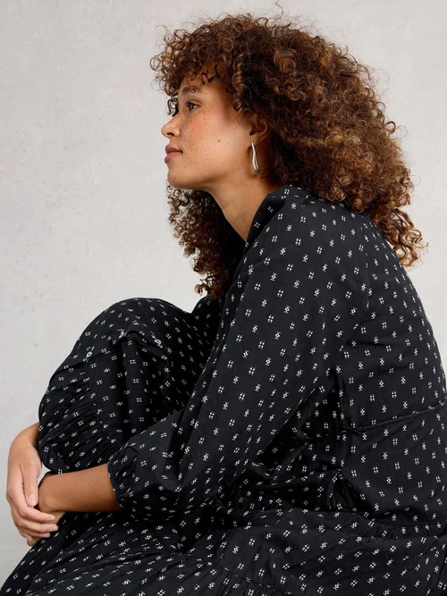 Robe Midi Gina - Blk Mlt - 36/R Image 3