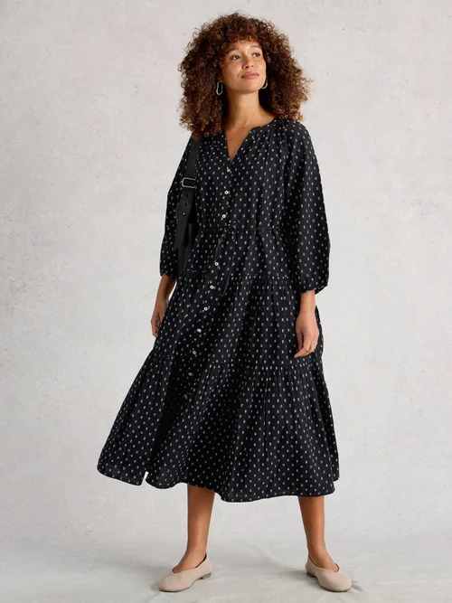 Robe Midi Gina - Blk Mlt - 36/R Image 2