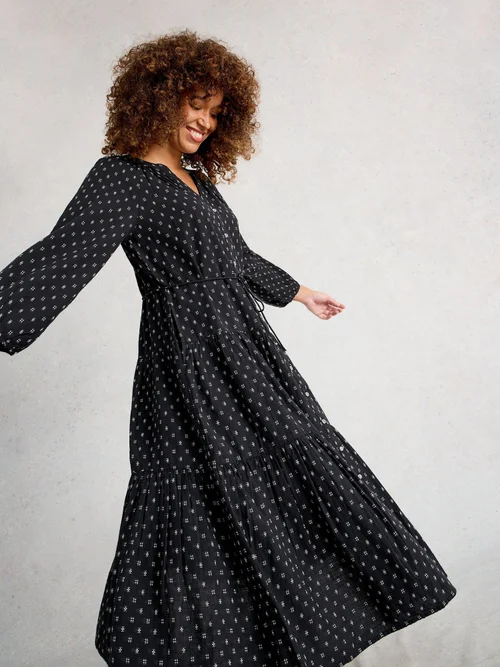 Robe Midi Gina - Blk Mlt - 36/R Image 1