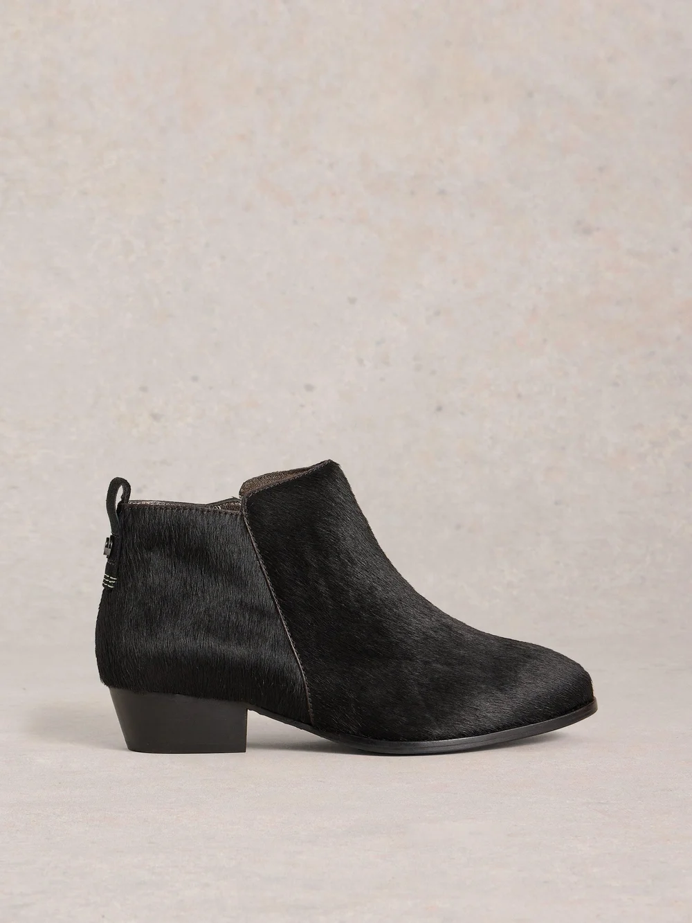 Bottines En Cuir Willow À Talons Bas - Pure Blk - 41 Image 1