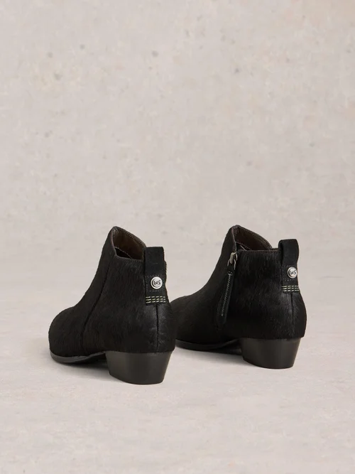 Bottines En Cuir Willow À Talons Bas - Pure Blk - 41 Image 4