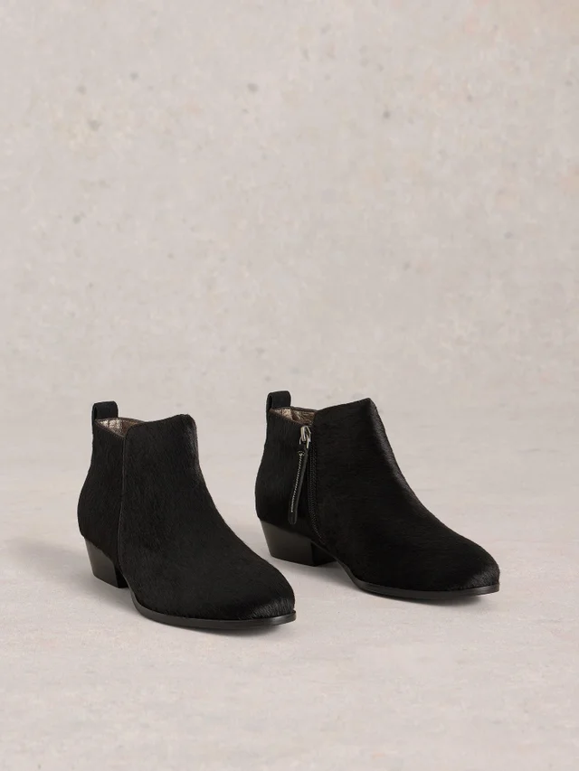 Bottines En Cuir Willow À Talons Bas