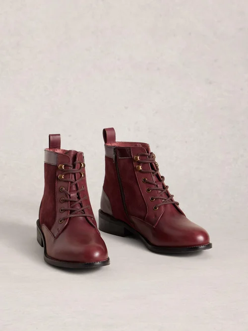 Bottines En Cuir Marion - Deep Red - 38 Image 2
