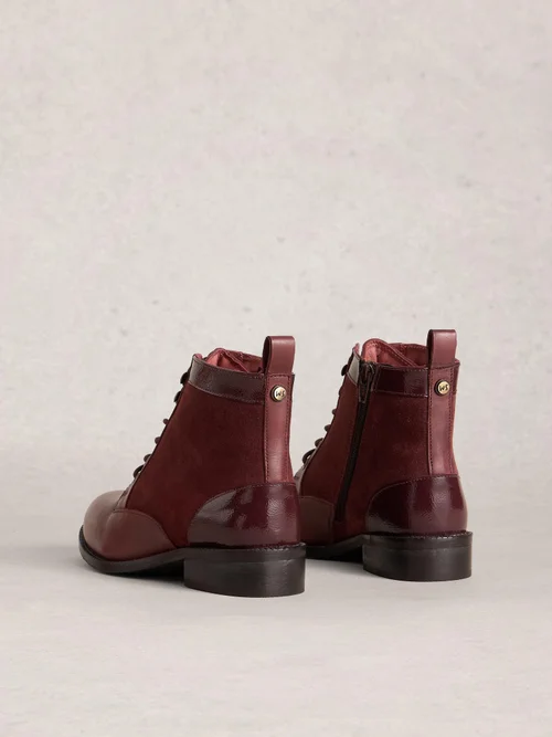 Bottines En Cuir Marion - Deep Red - 38 Image 4