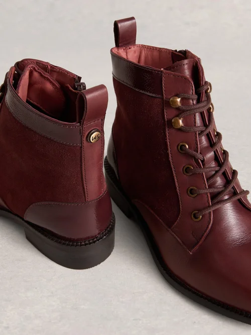 Bottines En Cuir Marion - Deep Red - 38 Image 3