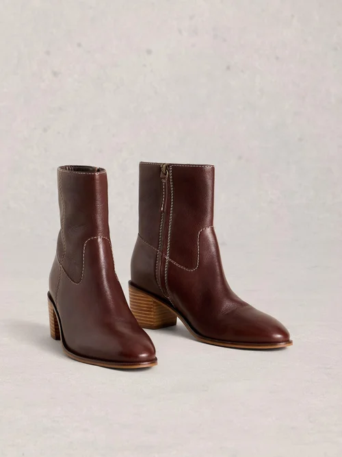 Bottines À Talons Bloc Izzy - Dk Brown - 41 Image 3