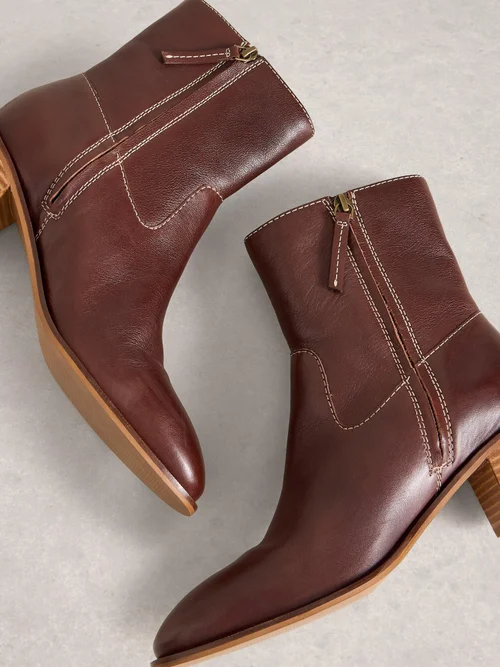 Bottines À Talons Bloc Izzy - Dk Brown - 41 Image 4